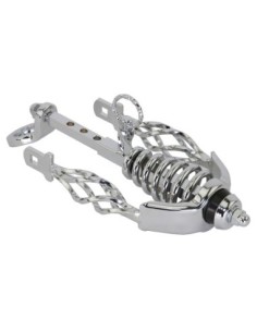 Spring Fork Slammer W/Cage Twisted Extended Crown Chrome.